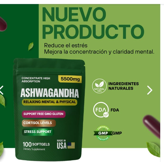 Sin Estrés — Ashwagandha 5500mg · Original USA