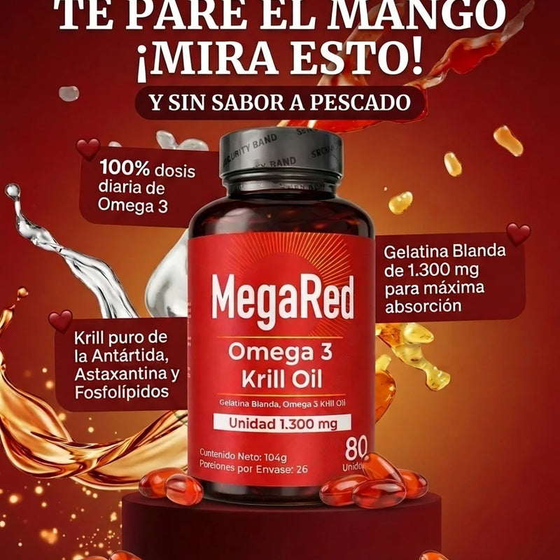 MegaRed Omega 3s® – Impulsa tu testosterona y energía natural