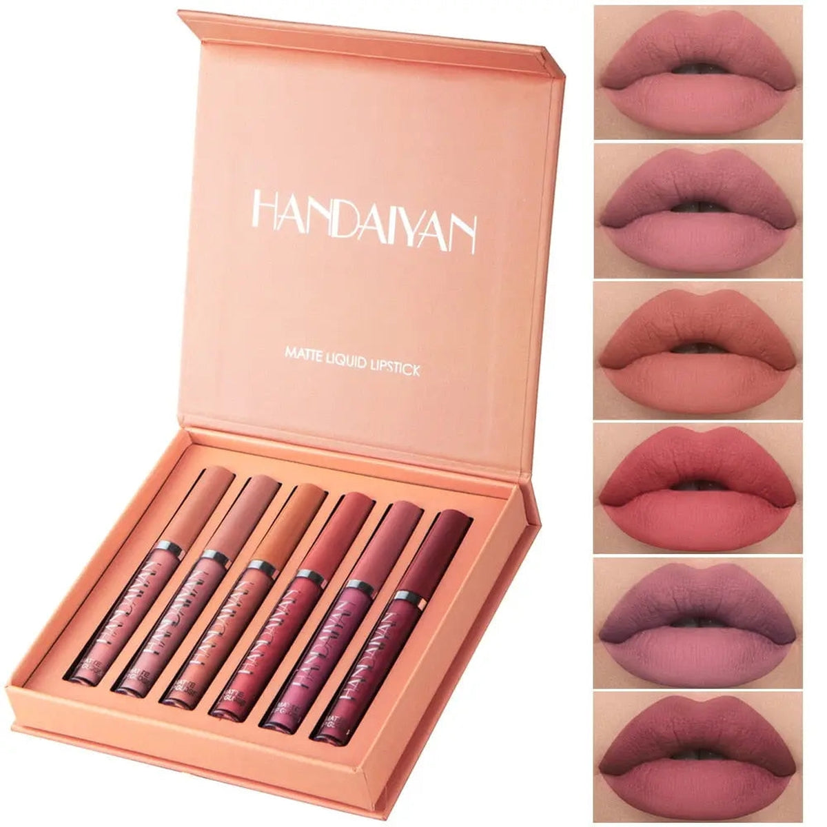 Lápiz Labial Líquido Mate Premium - Handaiyan - Lleva 6