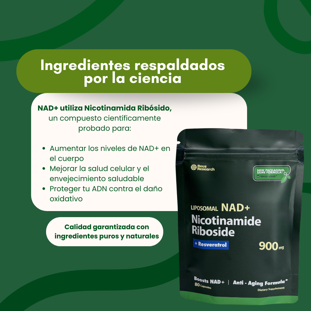 Suplemento NAD+ para el envejecimiento, la energía y la concentración (IMPORTADO) único en Caracas