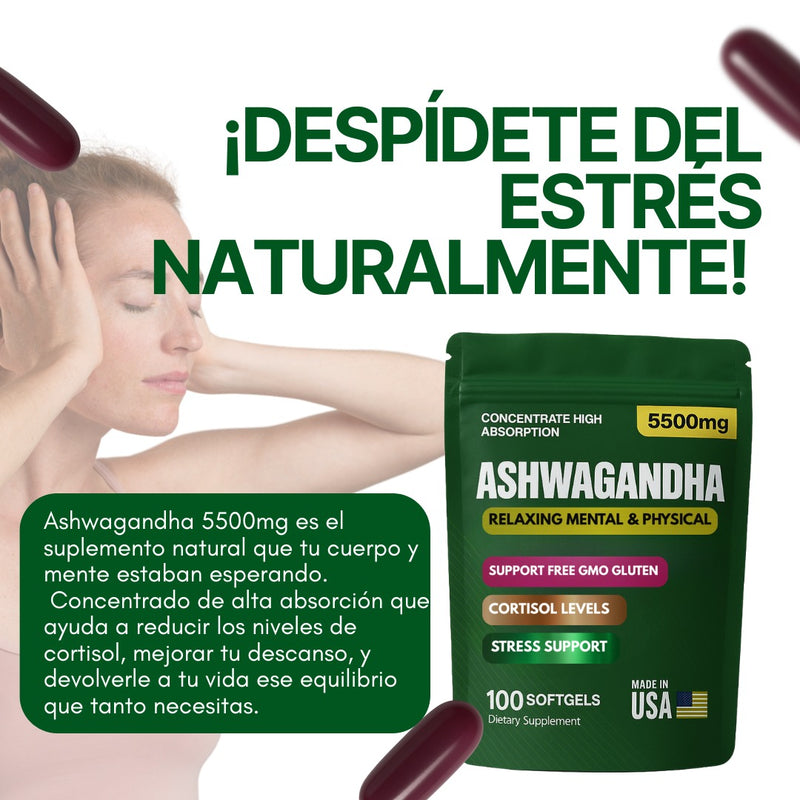 Sin Estrés — Ashwagandha 5500mg · Original USA